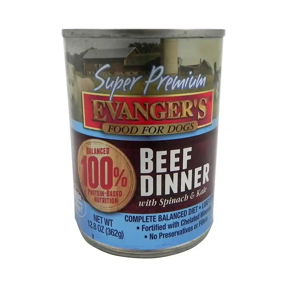 EVANGERS Premium Dog Can Beef/Spinach 12.8oz